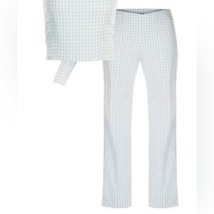 Pants only* Cult Gaia Blue Gingham Women's capri dorothy